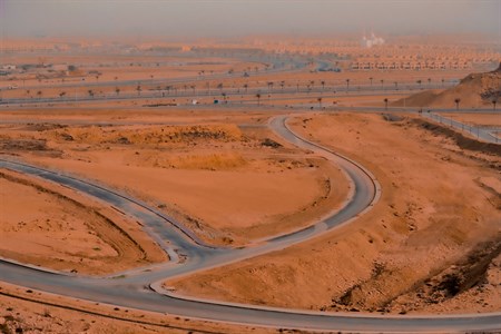 road and desert