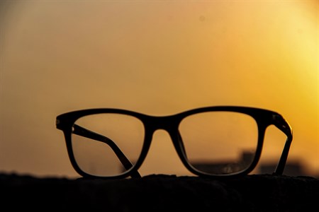 Silhouette photography of spectacles