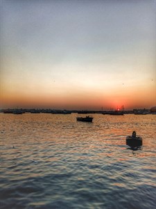 Sunset view at karachi beach