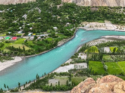 River and village in north