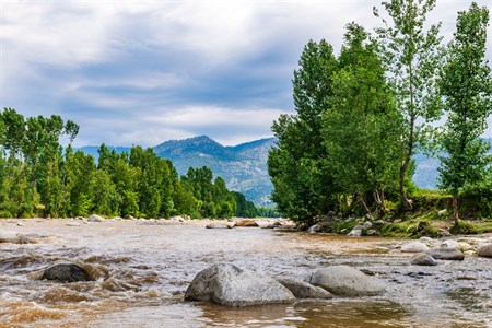 Mountains & River Landscape