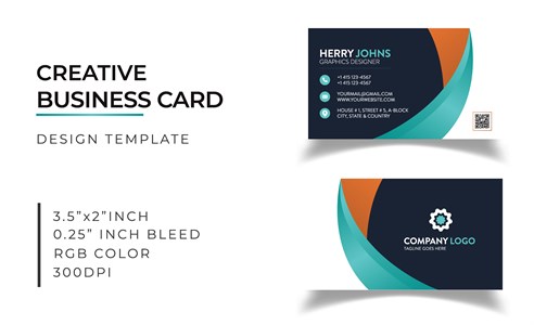 Professional elegant modern creative business card design template