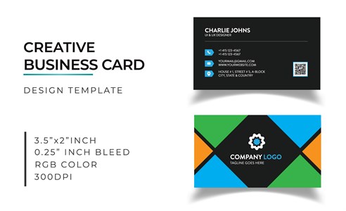 Modern Colorful business card design template design