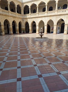 Fountain in traditional tiled Building