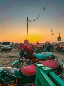 Bikes in Beautiful sunset 