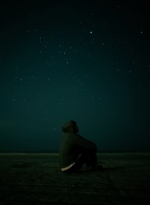 Starry sky at a beach