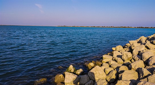 Image of a blue water lake