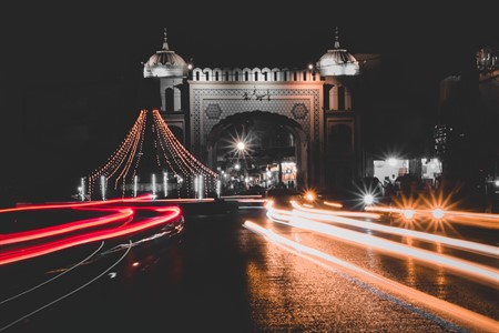 Farid Gate with City Lights