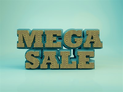 Sale - Mega Sale 3d Typo