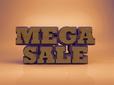 Sale - Mega Sale 3d Typo