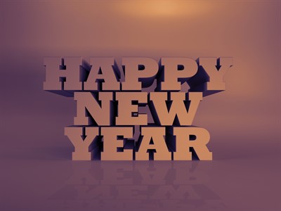 Happy New Year - 3d Typography