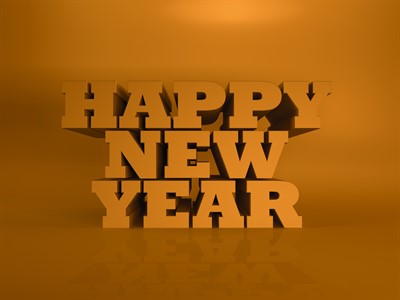 Happy New Year - 3d Typography