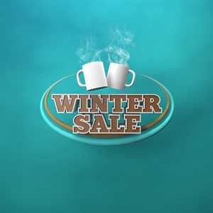 Winter Sale 3d typography - Winter mugs chill