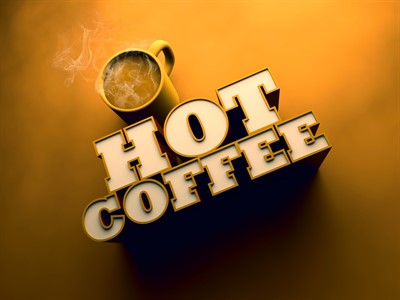 Hot Coffee - 3d typography