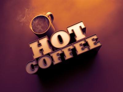 Hot Coffee - 3d typography