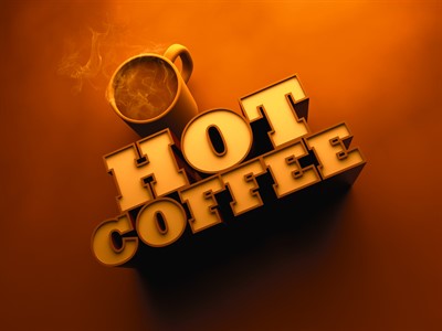 Hot Coffee - 3d typography