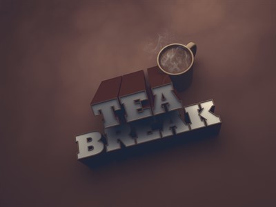 Tea Break - 3d Typography