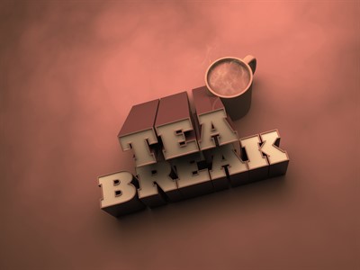 Tea Break - 3d Typography