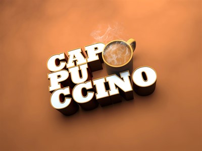 Cappuccino - 3d Typography