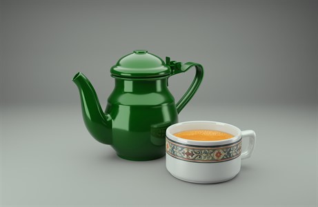 teapot and tea