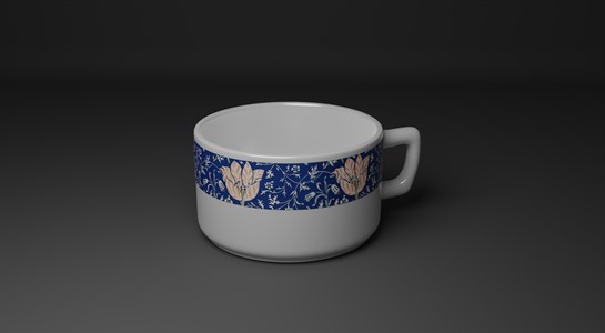 EMPTY TEA CUP 3D