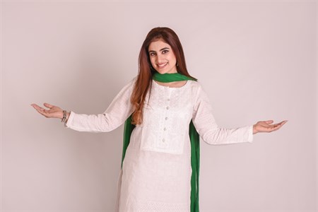 Pakistani Girl posing in National dress